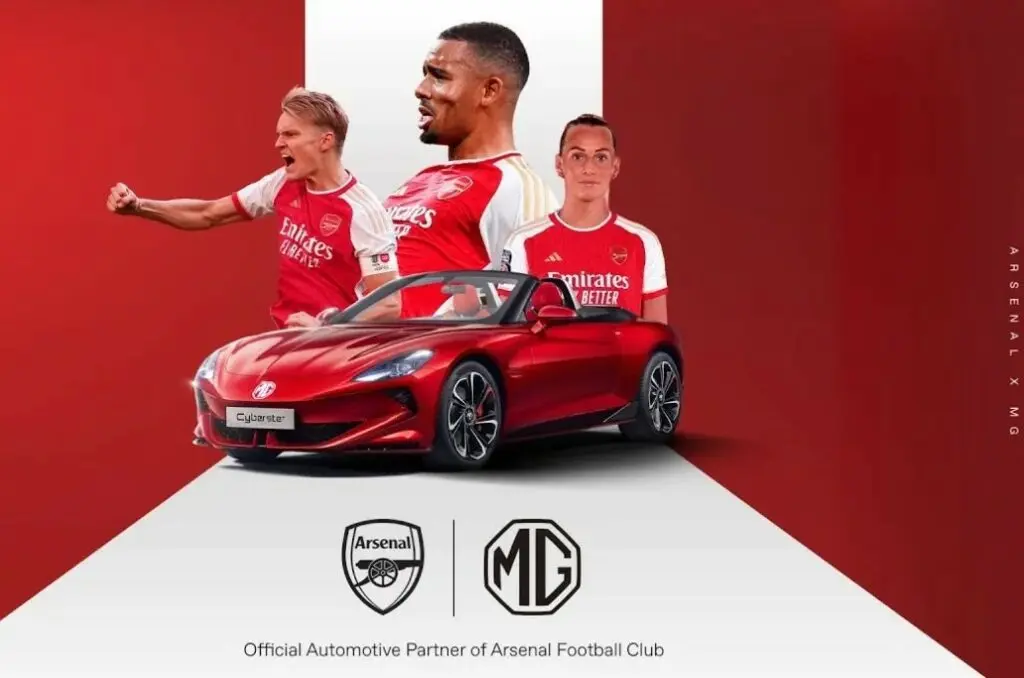 MG chính thức trở thành nhà tài trợ của CLB bóng đá Arsenal