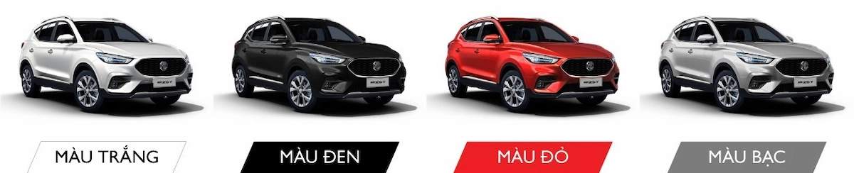 Bảng màu xe NEW MG ZS tại Đà Nẵng